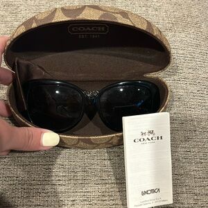 Coach black and clear sunglasses